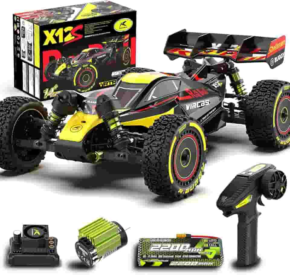 RLAARLO 1/12 Brushless RC Cars for Adults, Max 50 MPH Fast RC Buggy, All Terrain High Speed Remote Control Car Hobby Off-Road RC Truck 4x4 Monster Trucks