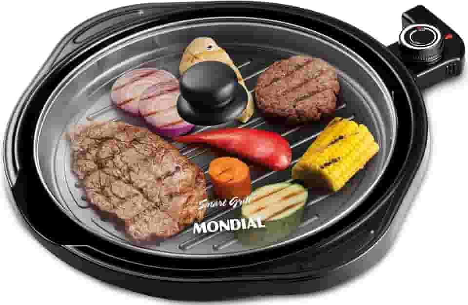 MONDIAL Grill Redondo Smart Grill 30cm, Preto, 1200W, 110V - G-04