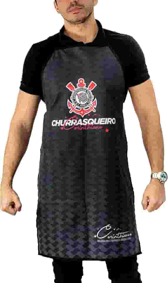 Avental Do Corinthians Churrasqueiro - Oficial Licenciado