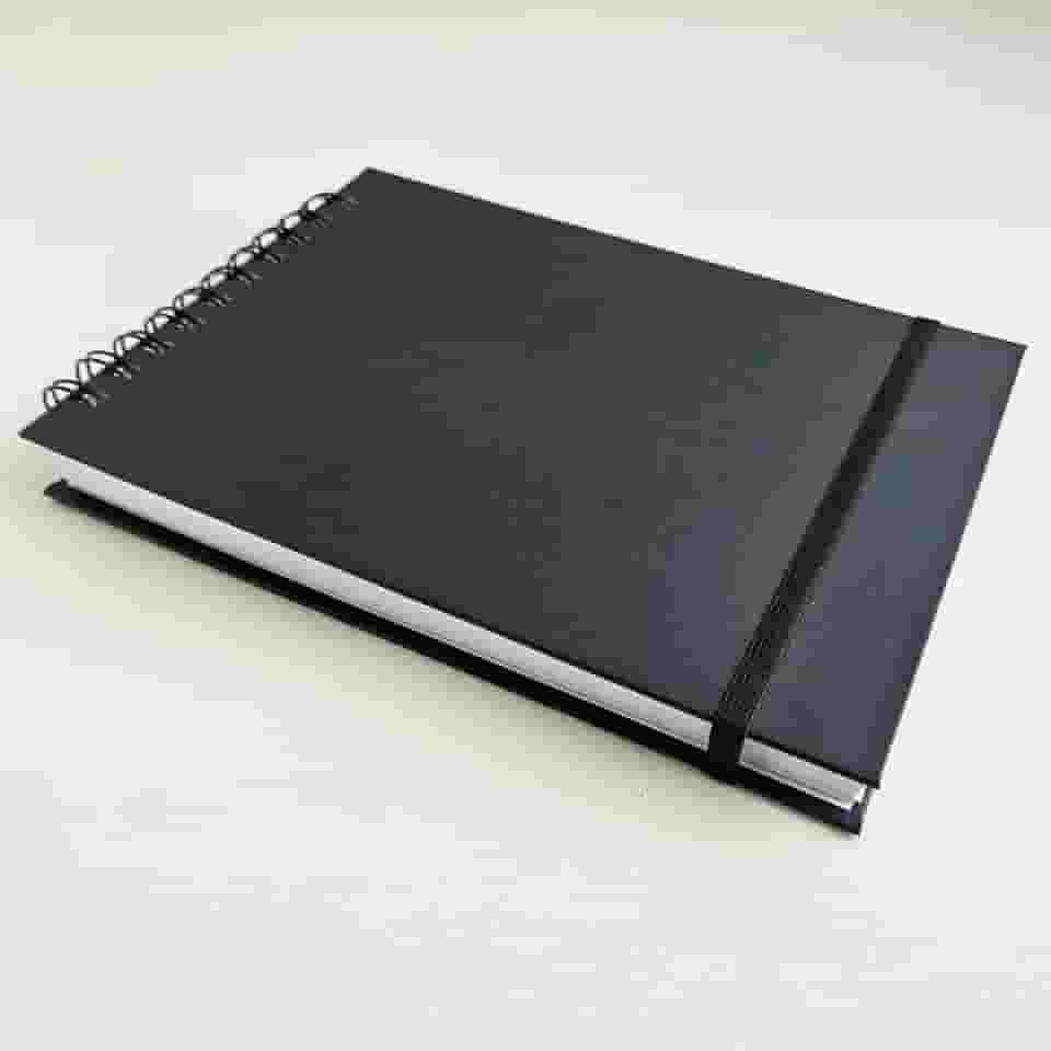Sketchbook para Desenho A5 21x15 cm, Capa Dura Espiral, 50 folhas/ 100 páginas 240g - bloco para marcadores e mixed media, resistente a sangramento, caderno para pintura artística, caderno sem pauta, Desenho Artístico Profissional Esboço