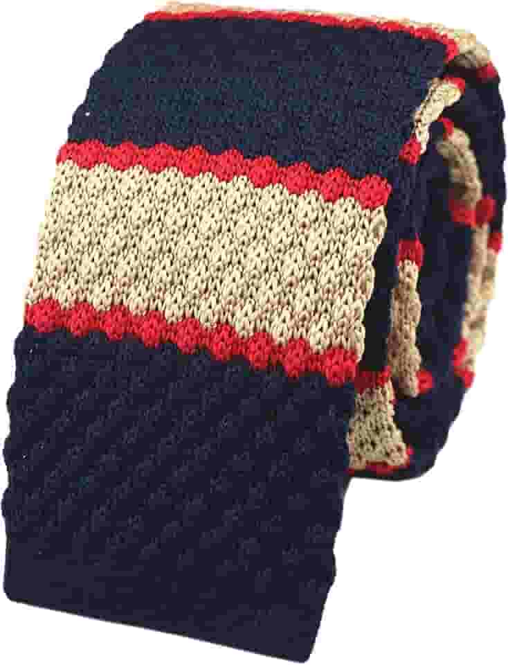 Gravatas de malha para homens, vintage, negócios, inteligente, casual, 5 cm, listradas, listradas, gravata listrada - vários padrões