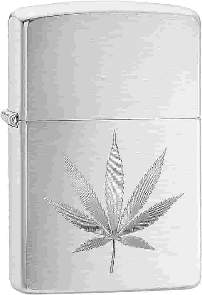 Isqueiro Zippo 29587 Classic Marijuana Leaf Escovado