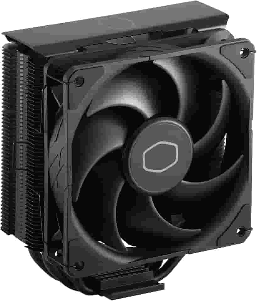 Cooler Master Hyper 212 Black CPU Air Cooler, SickleFlow 120 Edge PWM Fan, Tampa superior de alumínio, 4 tubos de calor de cobre, 152 mm de altura, AMD Ryzen AM5|AM4, Intel LGA 1851|1700|1200 Brackets