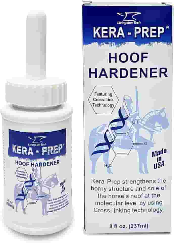 Endurecedor de casco Kera Prep para cavalos – Cuidados direcionados para cascos para reforçar a estrutura do casco no nível molecular – Repele a umidade, restaura a elasticidade e prepara o selante