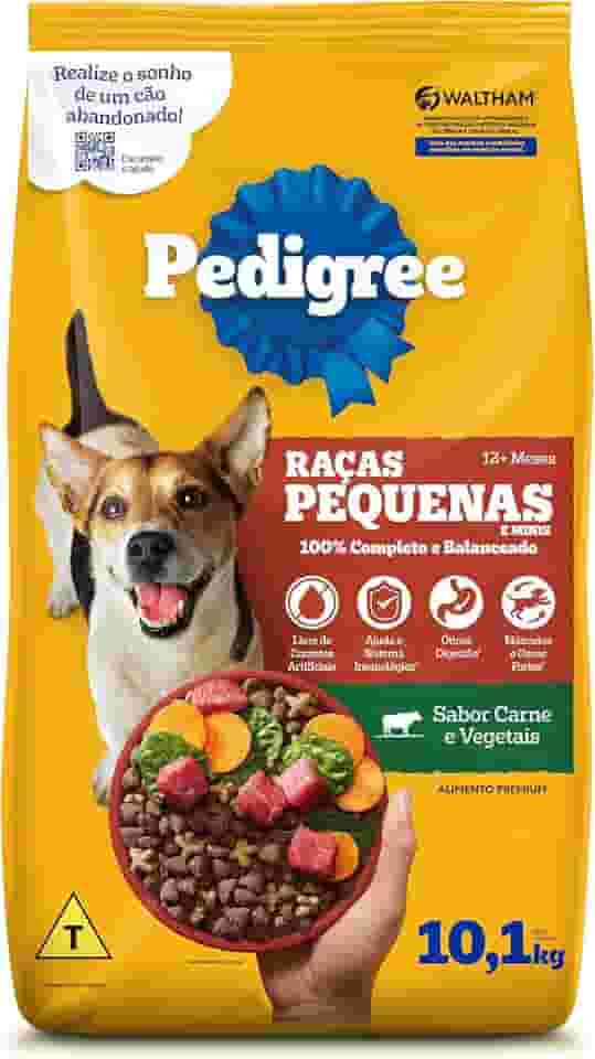 Ração Pedigree Carne e Vegetais Cães Adultos Raças Pequenas e Minis 10.1 kg
