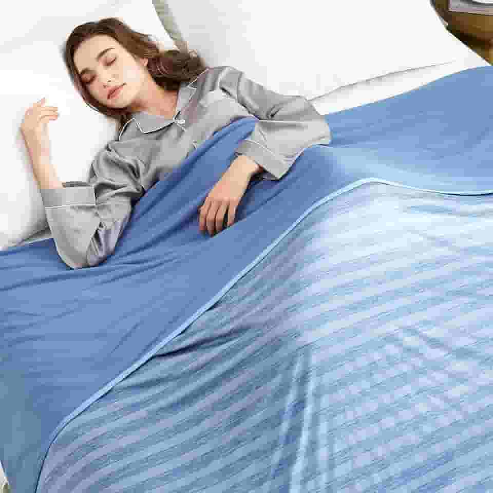 Cobertor refrescante Guohaoi para acalorados, fibra fria Arc-Chill Q-Max > 0,5, 100% certificado Oeko-Tex, leve, para verão, viagem/ar livre, ultra frio, respirável, 127 cm x 178 cm