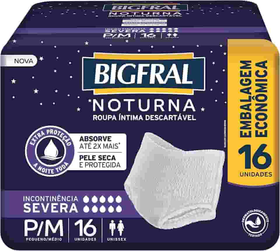 Roupa Íntima Bigfral Noturna P/M 16 Unidades