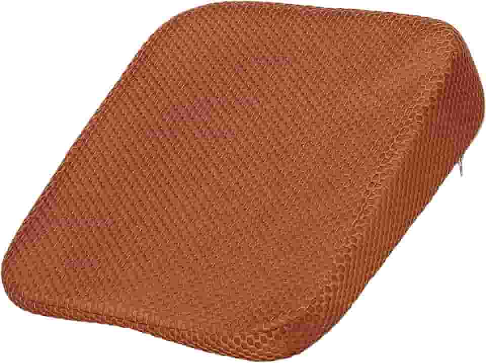 HARFINGTON Almofada de assento 10 cm de espessura confortável de espuma viscoelástica para cadeira de escritório com fundo antiderrapante para motorista de assento de carro, laranja