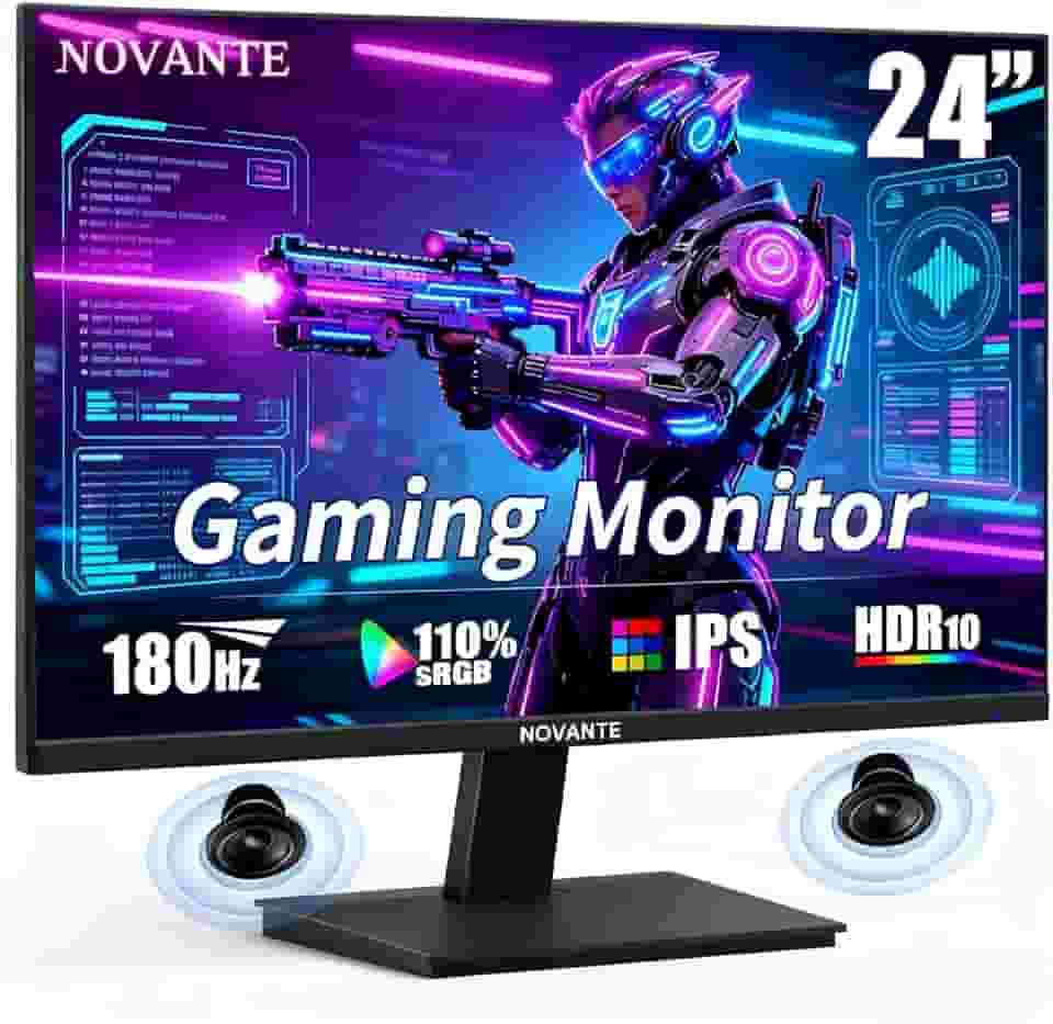 Monitor Gamer IPS 24 Polegadas, Full HD, 180Hz, 1ms, HDR400, G-SYNC, 250cd/m², Alto-falantes embutidos, Entradas HDMI/DisplayPort/USB/3.5mm