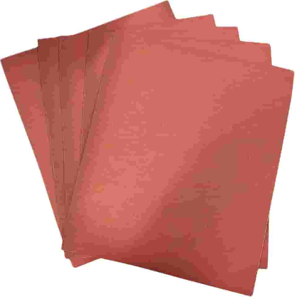 Lixa Grão 220 – Kit com 5 Folhas 22,5×27,5 cm – Acabamento Fino para Madeira, Massa, Gesso, Pintura e Reparos Rápidos