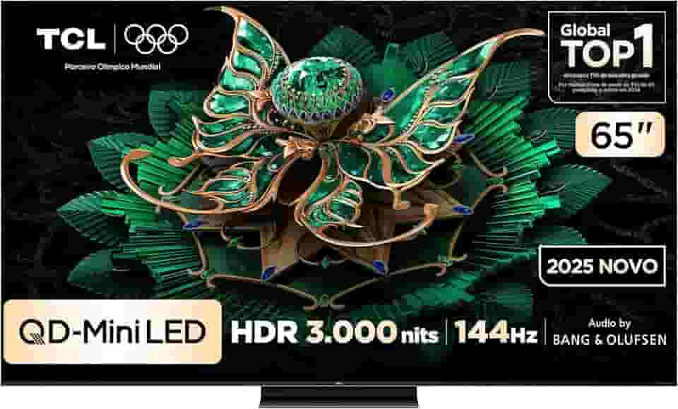 Smart TV TCL 65 Polegadas QLED Mini LED 4K C7K WiFi Bluetooth Google TV 4 HDMI 144Hz HDR10+ 65C7K