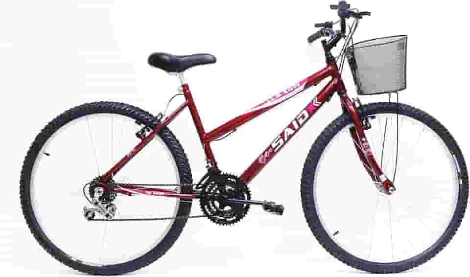 Bicicleta de Passeio Saidx Bike Feminina, Aro 26 de 18 Marchas, Freio V Brake