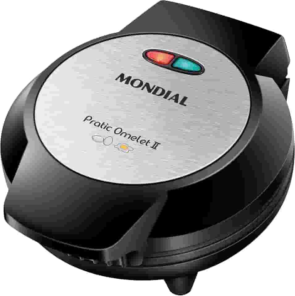 Omeleteira Pratic Omelet II, Mondial, Preto/Inox, 800W, 127V - OM-04-BI