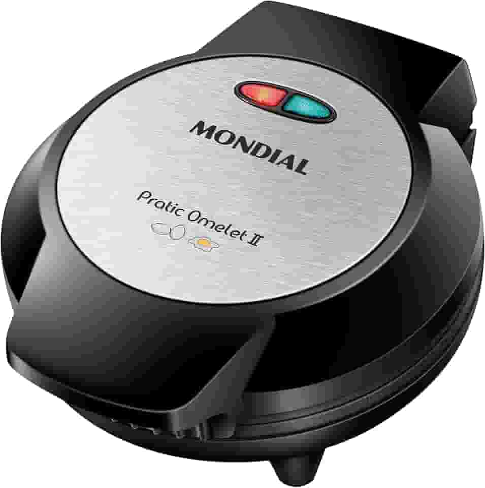 MONDIAL Omeleteira Pratic Omelet II, Preto/Inox, 800W, 220V - OM-04-BI