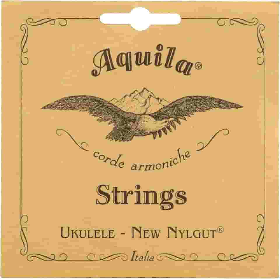 Aquila New Nylgut AQ-15 cordas para ukulele tenor - ferida baixa G - 1 conjunto de 4