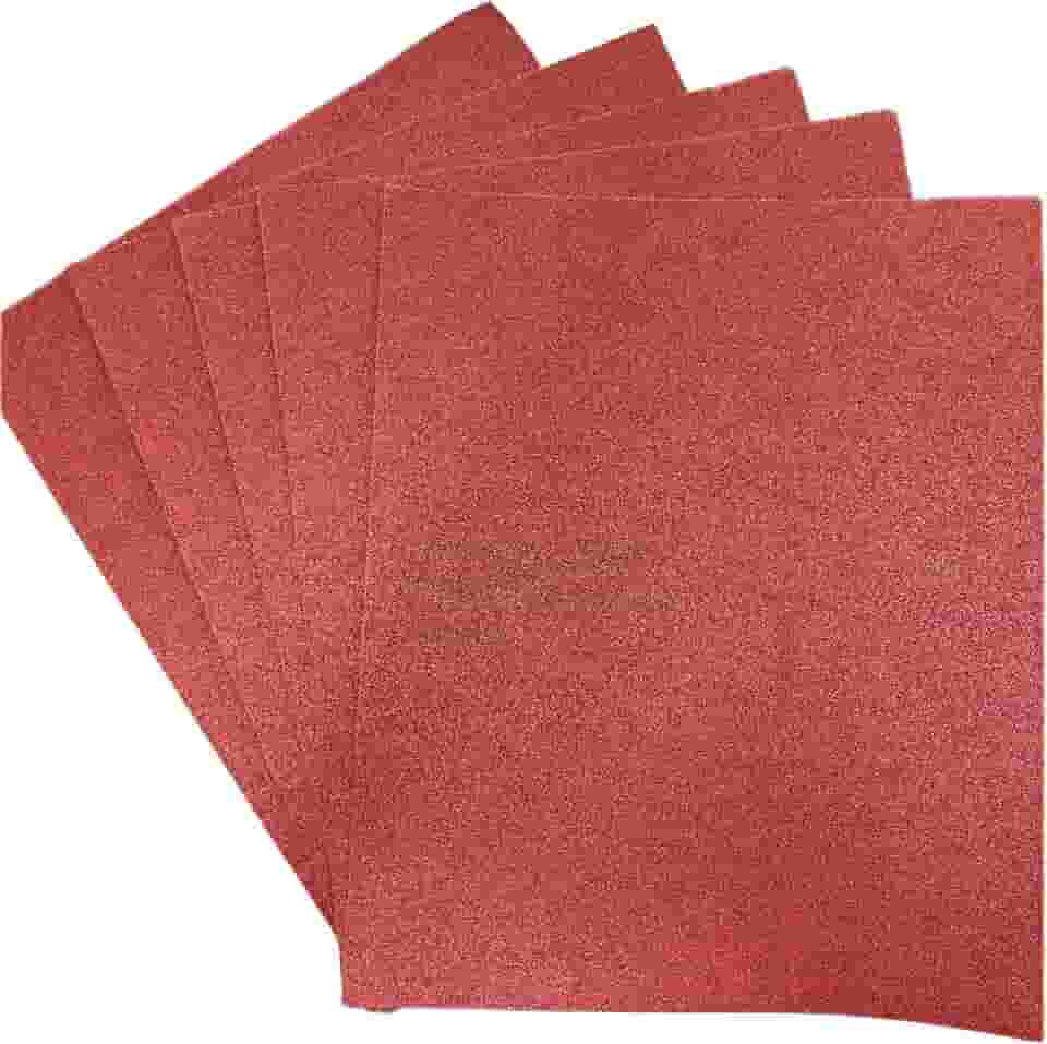 Folha de Lixa Grão 80 para Massa, Madeira, Gesso, Tinta e Reboco – Kit com 5 Folhas | Lixa Intermediária para Desbaste Moderado, Nivelamento e Preparação da Superfície