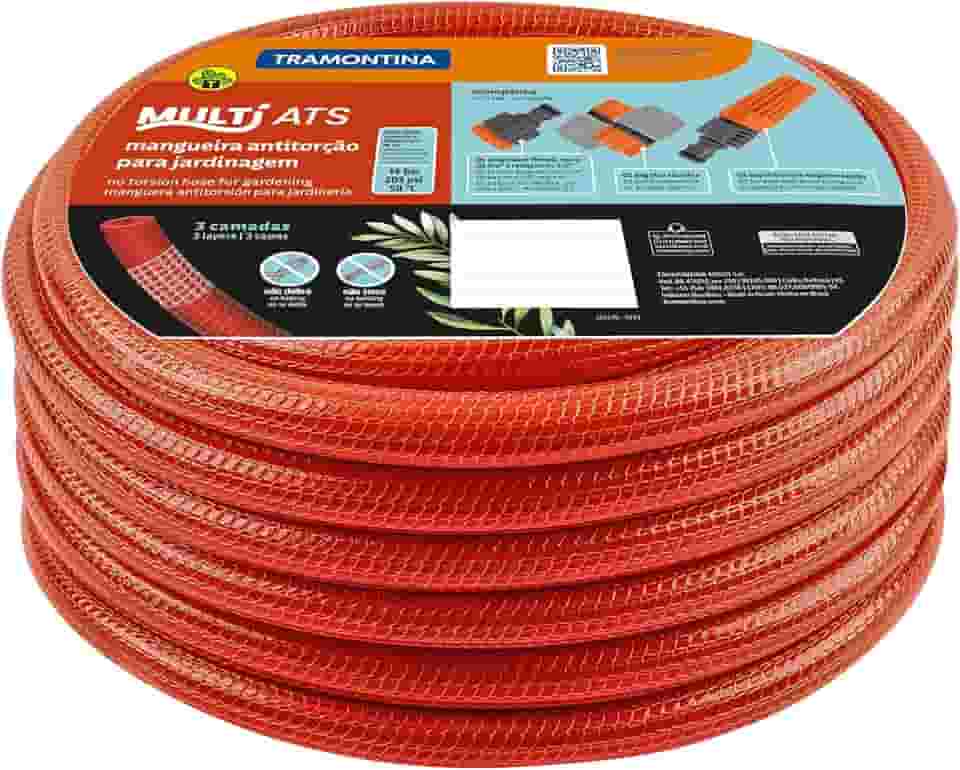 Mangueira Super Flex Antitorção 30m com Engate e Esguicho Laranja