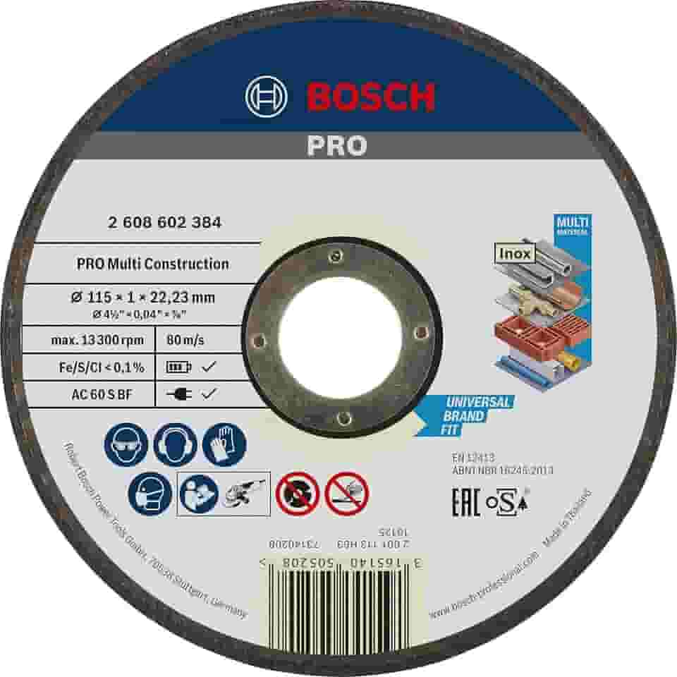 Bosch Disco de Corte Multiconstruction 115x1mm Preto