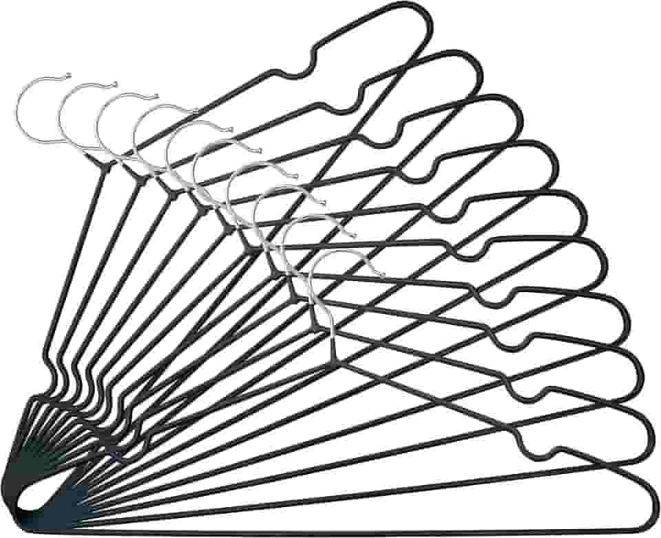 Mor - Jogo de Cabide Soft Touch Preto 6 Peças