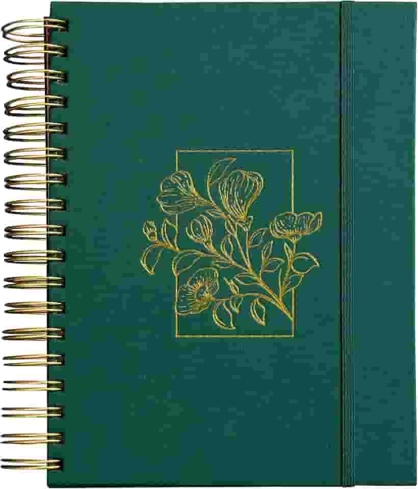 Meu plano perfeito, planner sem data, capa verde tecido sobre capa dura | Planner 2026
