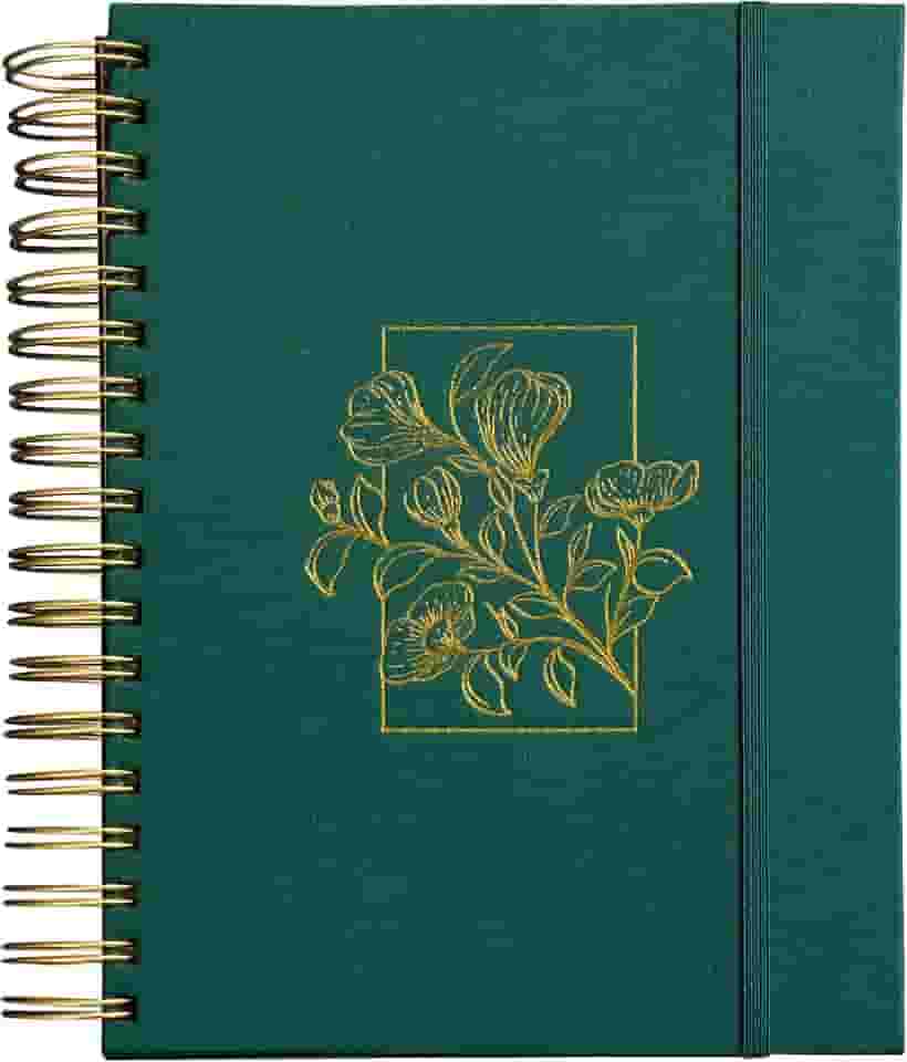 Meu plano perfeito, planner sem data, capa verde tecido sobre capa dura | Planner 2026