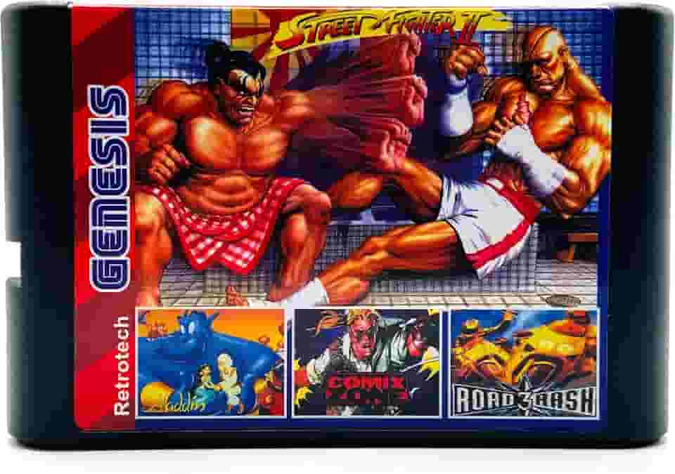 Super 196 In 1 Multi Game Cartridge For Sega Genesis And Mega Drive 16 Bit Game Console - Black