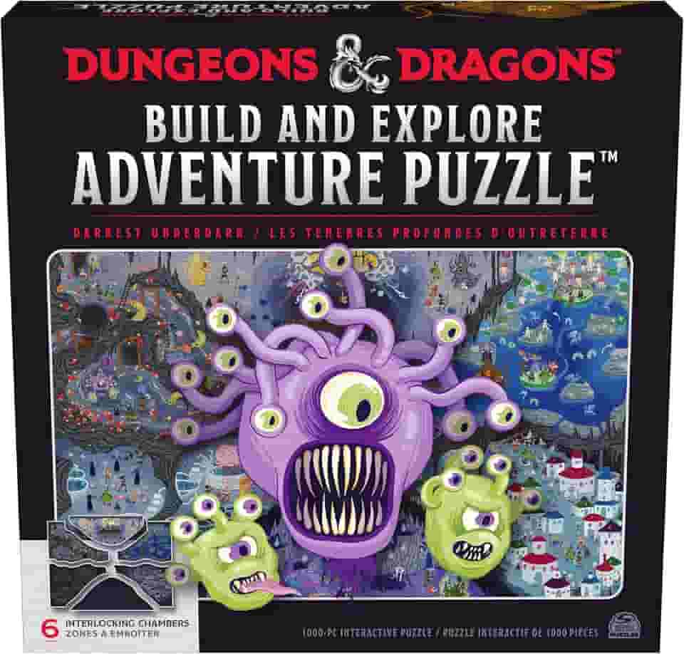Dungeons & Dragons, Build and Explore Adventure Puzzle, DnD Adult Puzzles, Dungeons and Dragons, quebra-cabeças de 1000 peças para adultos e crianças a partir de 12 anos