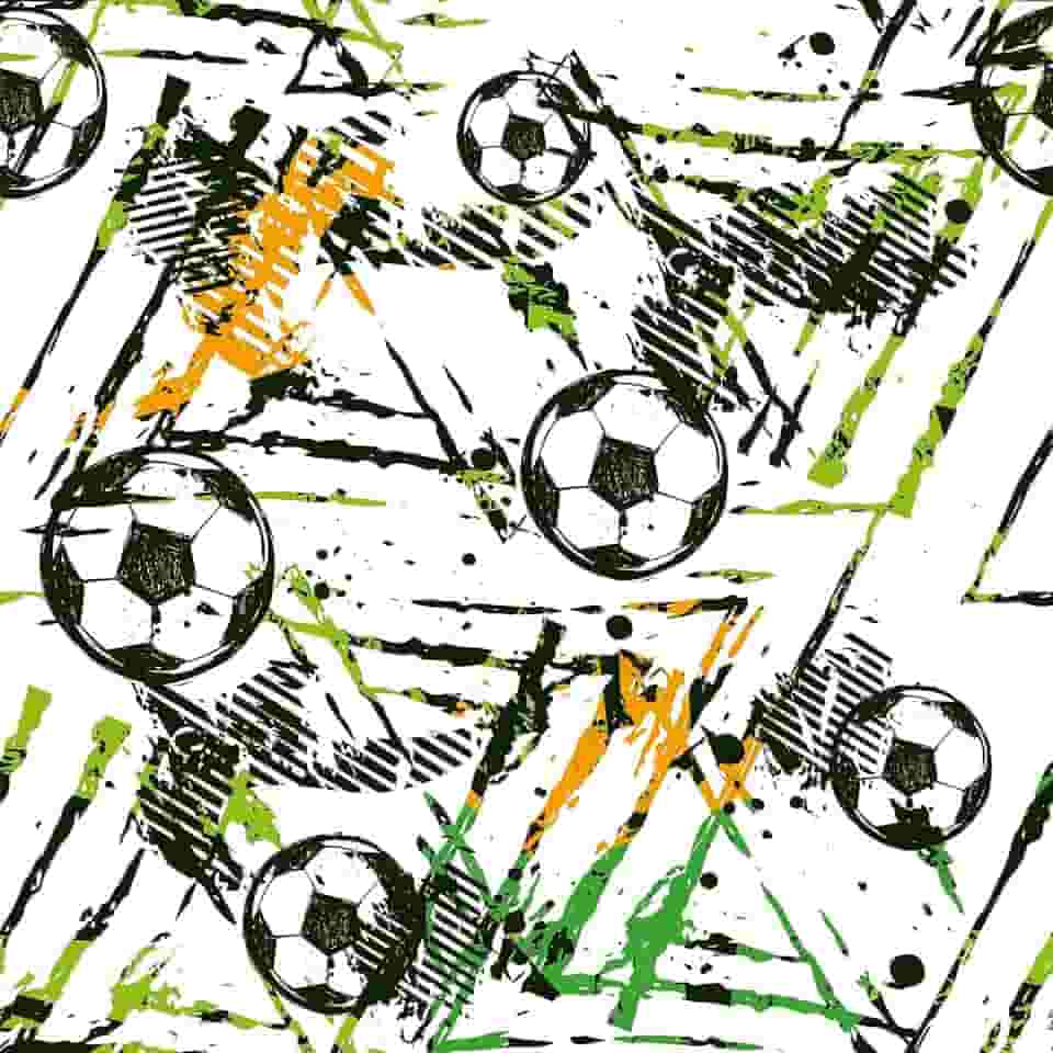 Papel De Parede Adesivo Futebol Bola Quarto 5m