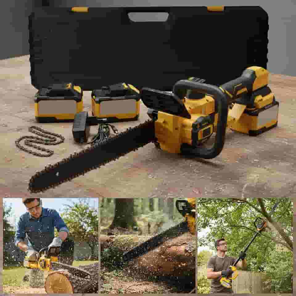 Motosserra Elétrica Sem Fio 2 Baterias 50v Extensível 120cm Podador Podagalhos