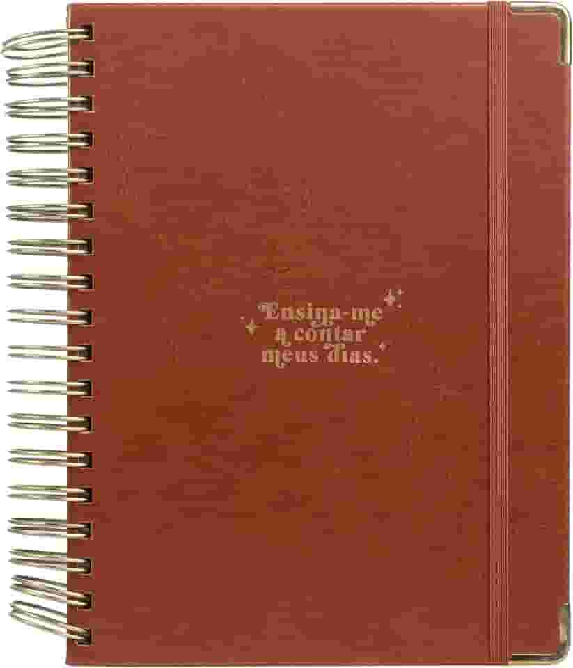 Meu plano perfeito, planner sem data capa de couro marrom, capa Clássica | Planner 2026