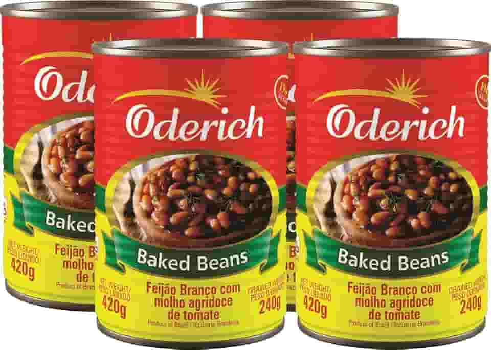 Feijão Branco ao Molho Agridoce de Tomate 420g (Baked Beans) (4 X 420g)