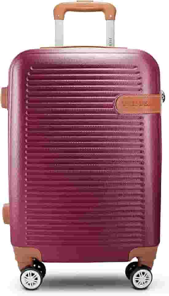 Mala de Bordo com 4 Rodinhas 360 Cor Vinho Aprovado ANAC (55x35x20)