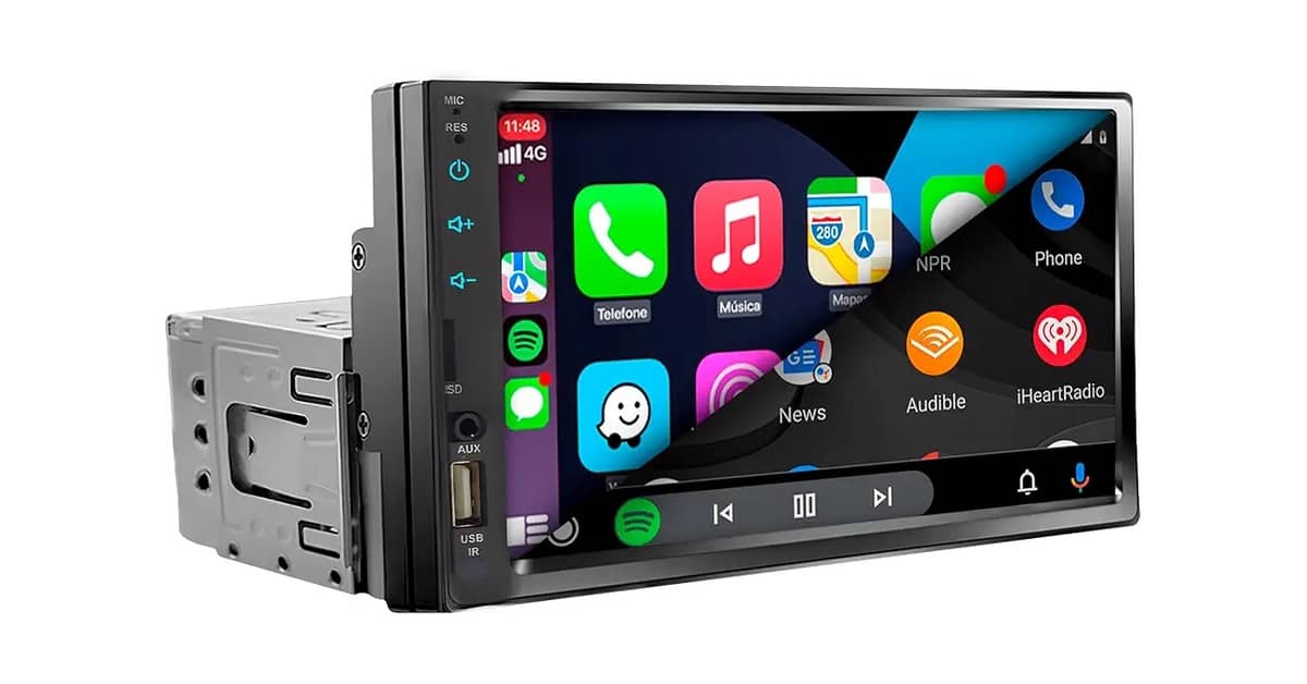 Melhor Central Multimídia 1 Din: Tela 7" a 10" com CarPlay e Android Auto
