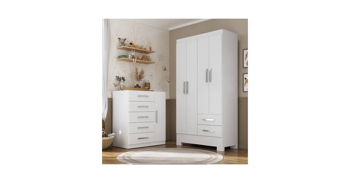 Melhor Cômoda e Guarda Roupa para Bebê: Guia de 10 Opções Seguras