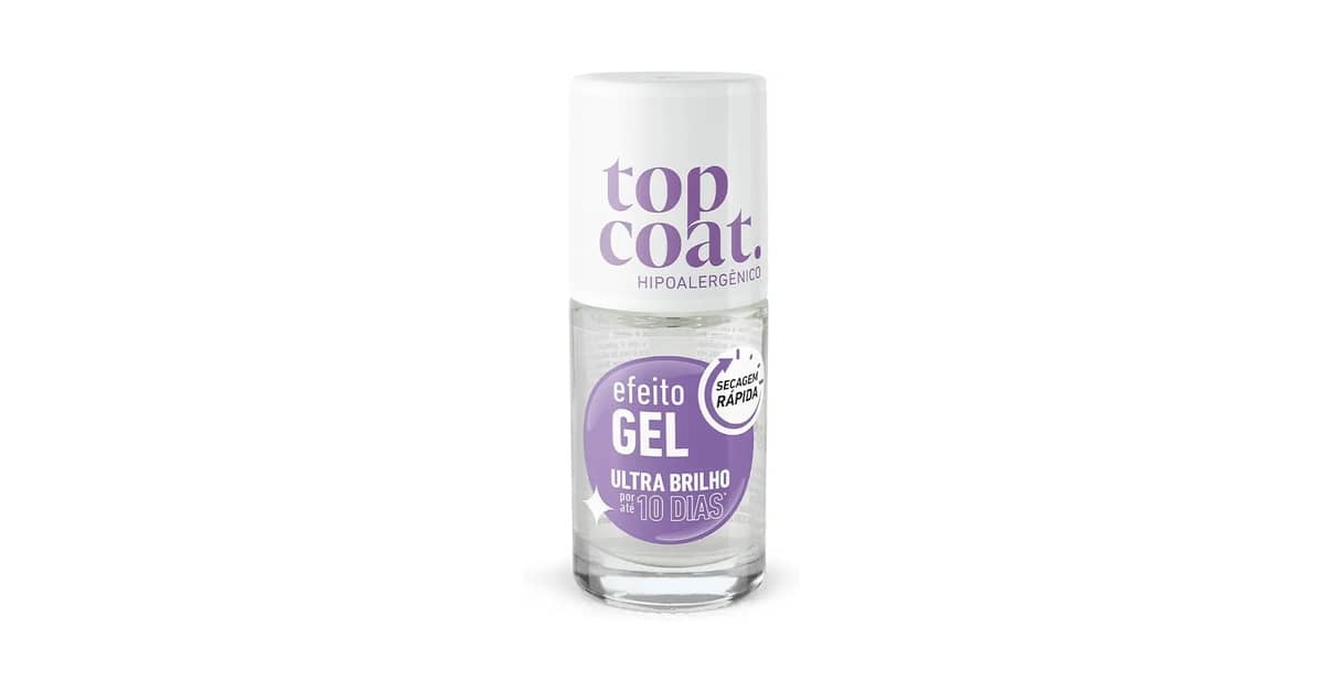 Melhor Top Coat efeito Gel: Brilho e Durabilidade Incríveis