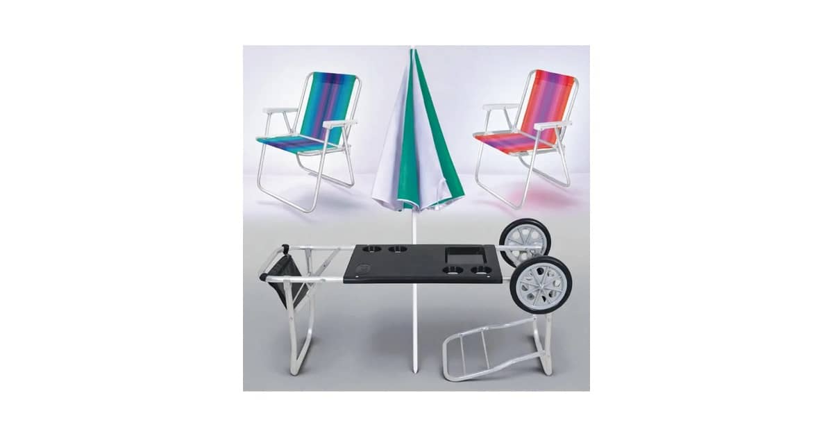 Qual É a Melhor Cadeira de Praia de Alumínio Que Vira Carrinho?