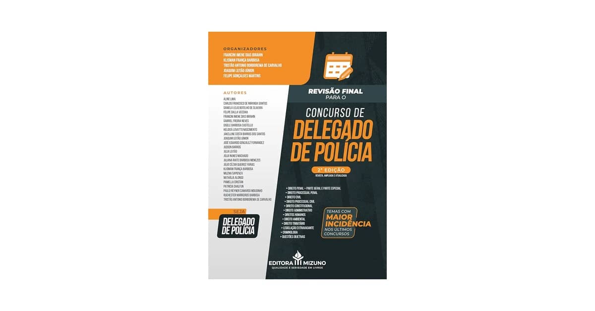 Qual É o Melhor Curso Preparatorio Para Delegado Civil? 10 Livros
