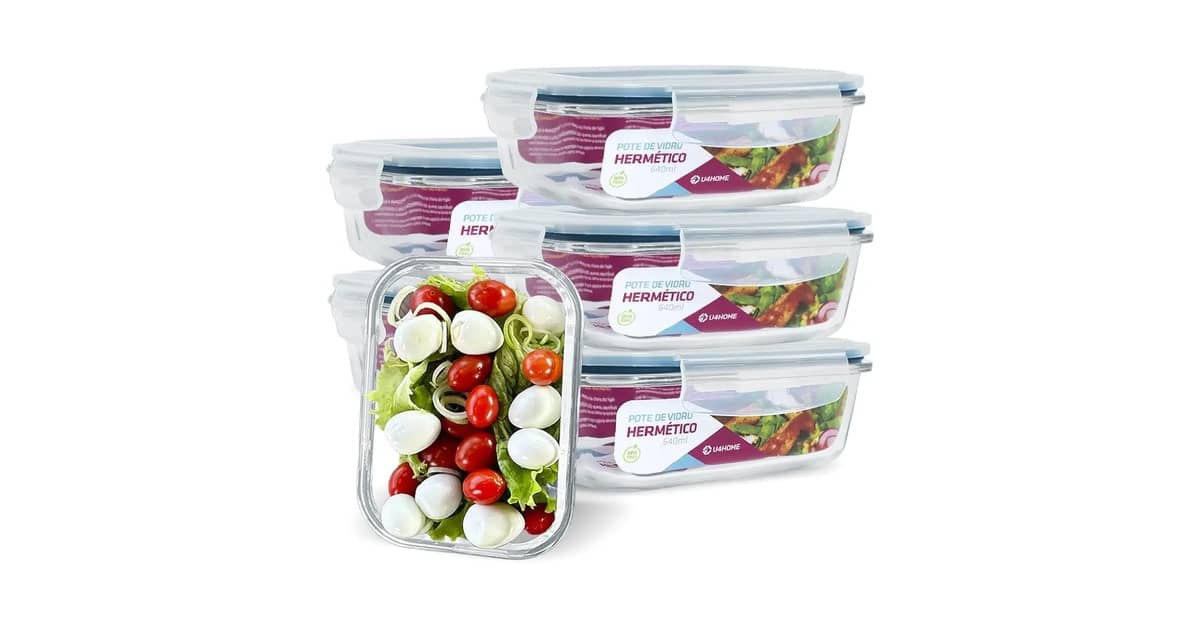 Qual é o Melhor Pote de Vidro Para Marmita? 9 Kits