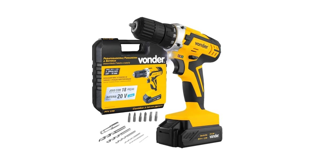 Qual Melhor Parafusadeira 12V ou 20V: Potência e Autonomia