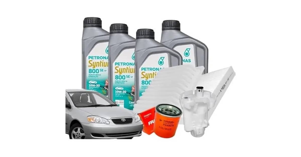 Qual Óleo Usar no Toyota Corolla Fielder: 2 Melhores Kits