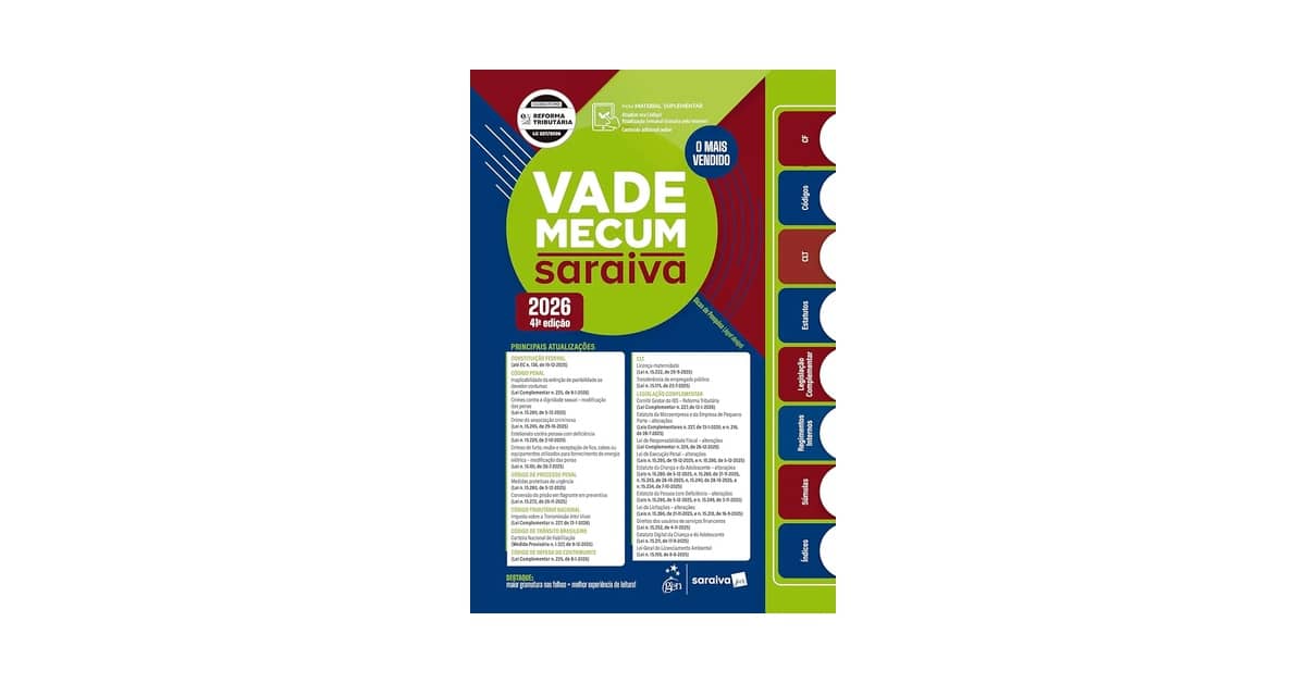Vade Mecum 2026 Qual o Melhor: 10 Opções para a Prova da OAB