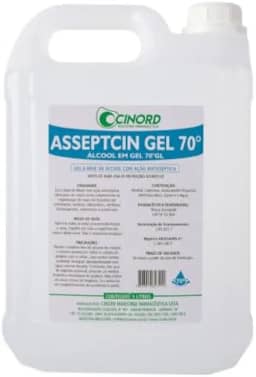 Asseptcin Álcool em Gel 70%, 5 Litros