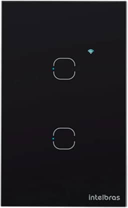 Interruptor Touch Inteligente Zigbee com 2 Teclas EZS 1002 Preto Intelbras