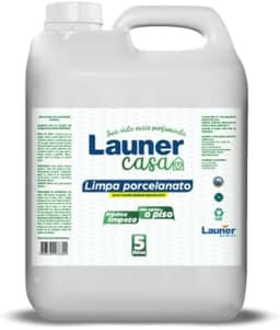 Limpa Porcelanato Profissional Concentrado Limpador de Alto Rendimento para Pisos, Mármore e Cerâmica Remove Sujeiras Difíceis sem Danificar Launer Casa 5L