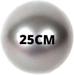 Bola de Yoga 25cm Cinza Pilates Ginastica Exercicio Suiça Fisioterapia PVC Overball