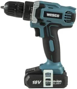 Parafusadeira e Furadeira Wesco WS2972 18V com Bateria 1.3Ah – Mandril 10mm, 21+1 Torques, Velocidade Variável, Luz LED, Carregador Bivolt