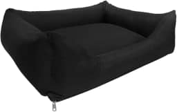 Cama Caminha para Pet Cachorro Gato Grande 70x60 com Zíper Lavável e Fundo Impermeável (Black)