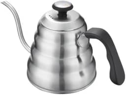 Chaleira Inox 1,2L com Bico de Ganso e Termômetro Integrado para Café Coado e Método Barista