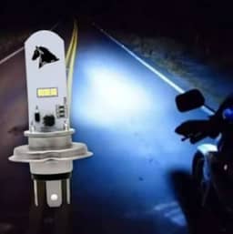 Lampada Farol Moto H4 8000k Super Led Efeito Xenon Forte Stallion Cavalinho