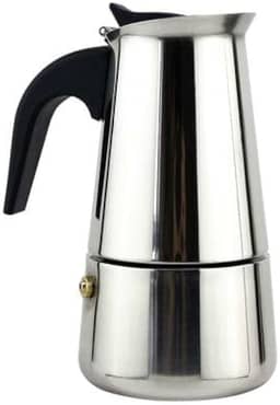 Cafeteira Italiana Moka em Aço Inoxidável, 6 Xícaras, Design Clássico, Alça Ergonômica Café Espresso